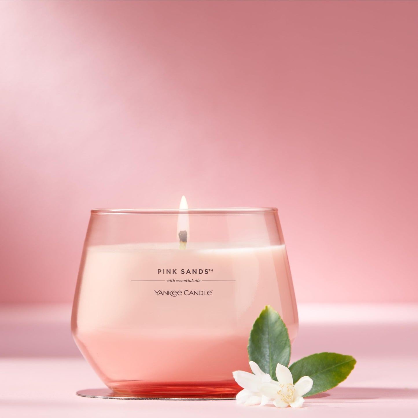Yankee Candle Studio Scented Candle with up to 50 Hour Burn Time, Premium Plant Wax Blend for Consistent Burn, 10 oz Jar Candle with Room Filling Fragrance, Pink Sands (Pack of 1)