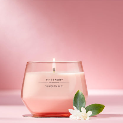 Yankee Candle Studio Scented Candle with up to 50 Hour Burn Time, Premium Plant Wax Blend for Consistent Burn, 10 oz Jar Candle with Room Filling Fragrance, Pink Sands (Pack of 1)