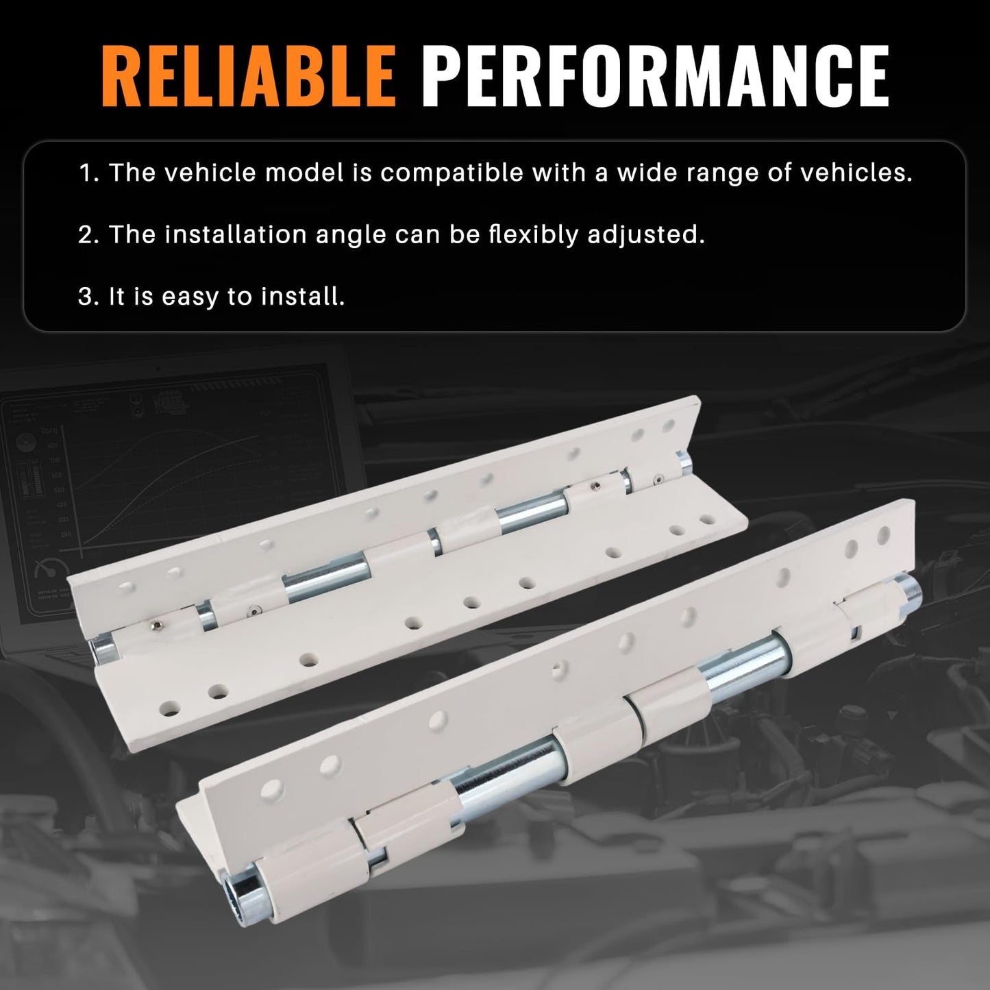 Hututimo 55721 2Pcs Swing Away Brackets Camper Jack Mount Extension Brackets, Rv Extension Brackets, Truck Camper Jack Brackets White