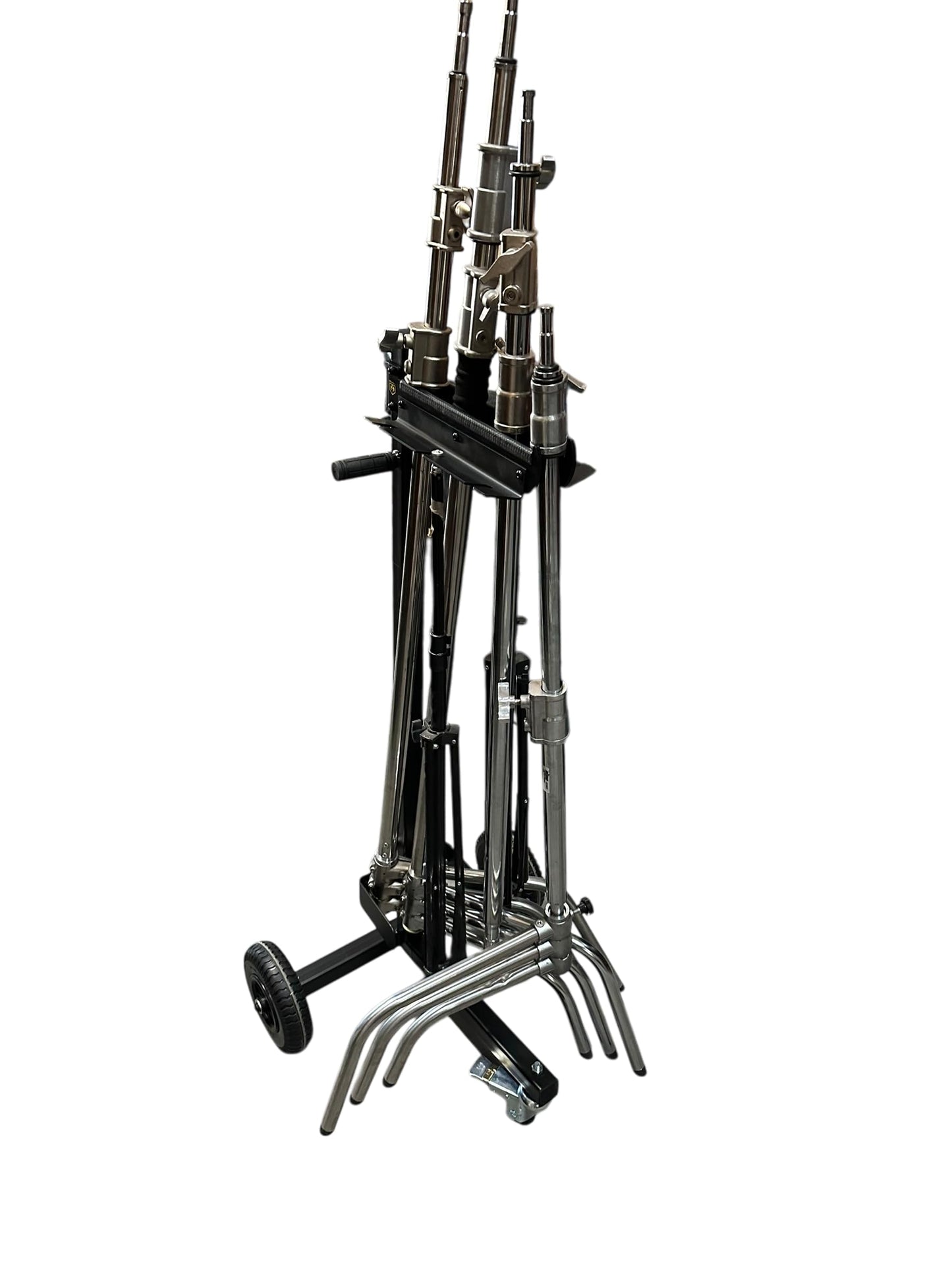 Glide Gear LSH 100 C-Stand Cart – Portable Studio Storage – Holds 6+ Stands, 8.5" Wheels, Wall-Mount Bracket, Steel Build