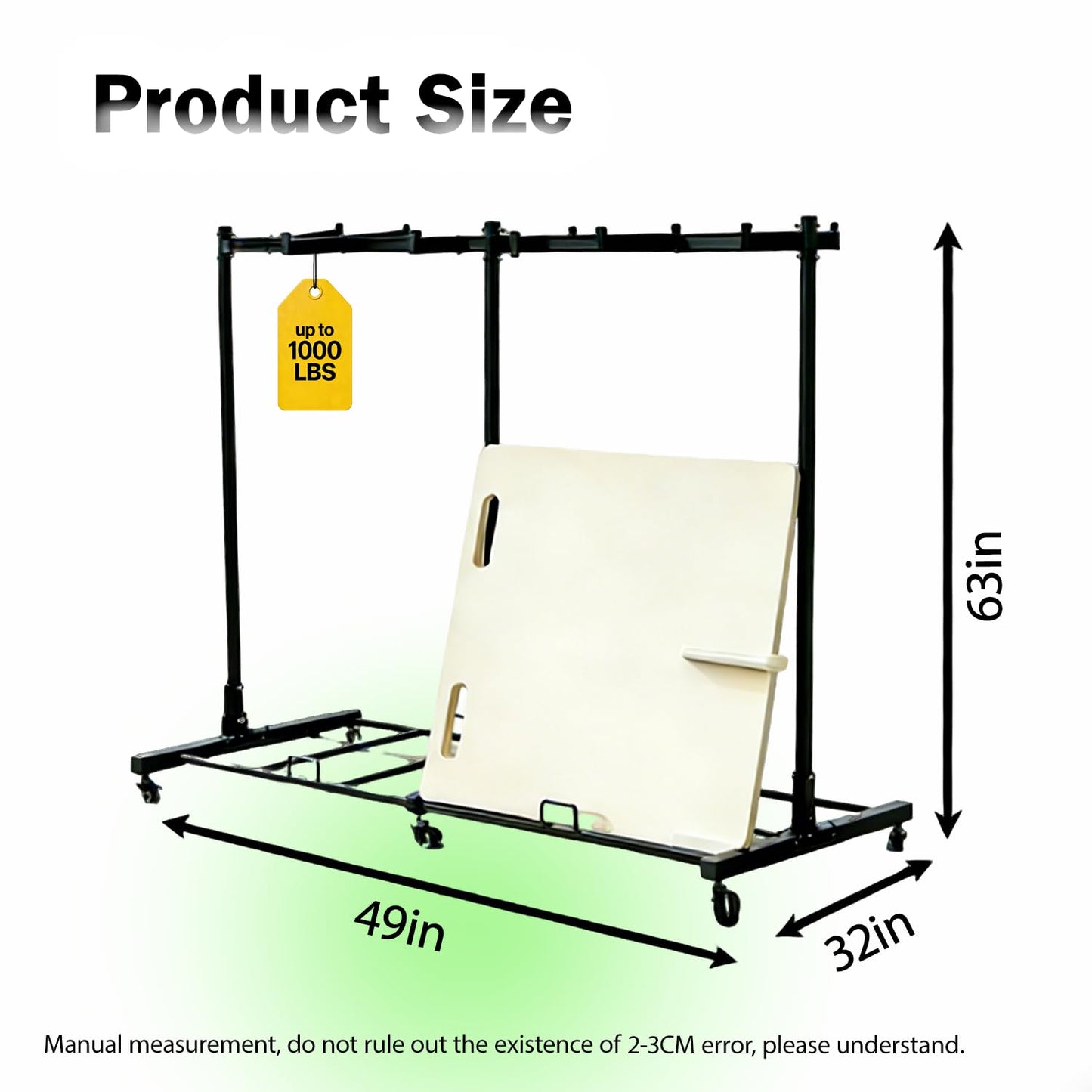 Folding Chair Rack with Wheels,Heavy Duty 1000 Lbs Metrixpio Capacity Movable Storage Chair Dolly for Wedding, Office, School & Camping