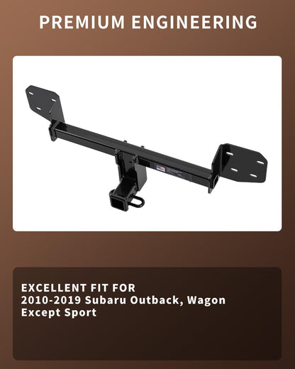 TULALUX 2" Receiver Trailer Hitch for 2010–2019 Subaru Outback Wagon (Except Sport) | Class 3 Tow Hitch | 4,000 lbs Towing Capacity