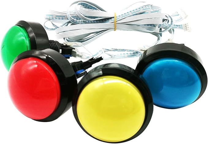 Escape Room Props 5 Different Colors Buttons Mechanism Press It In Order To Control 12V Magnet Lock For Exit Game Owner Player Adventurer (2 Button With Audio)