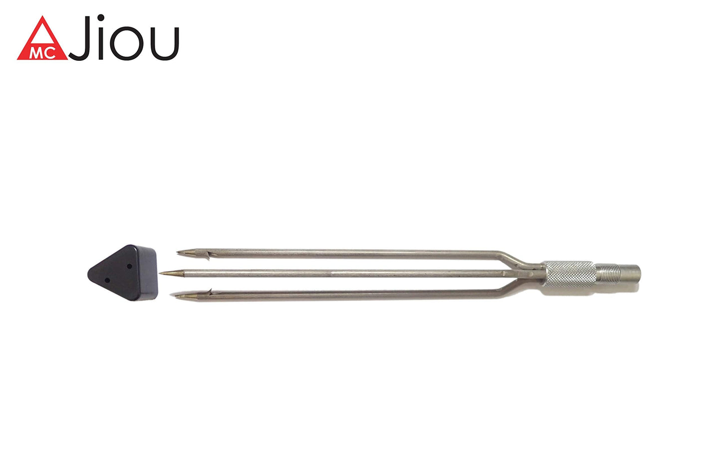 A MC JIOU Fishing Pole Spear Trigger Glass Fiber 5.5' Travel 3 Pieces Hawaiian Sling with 3 Prong Tip and Bag