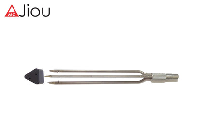A MC JIOU Fishing Pole Spear Trigger Glass Fiber 5.5' Travel 3 Pieces Hawaiian Sling with 3 Prong Tip and Bag