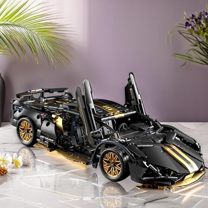 Sport Race Car Building Block Sets for Adults Boys1:14 Technical Remote Control APP Supercar Toys Kits with LED Lights Collectible MOC Contruction for Teens Age 8-12 8-1414+