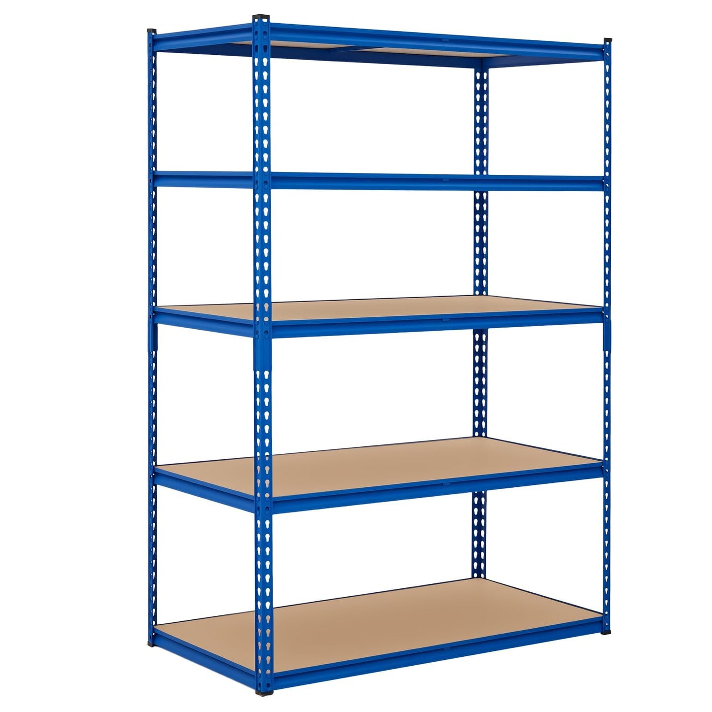 5-Tier Storage Shelving, Adjustable Garage Shelves, Meta Storage Shelving Unit with 2500LBS Capacity, Steel Wire Rack Shelf Organizer for Garage, Kitchen Pantry Basement, 48 x 24x 71inch, Blue