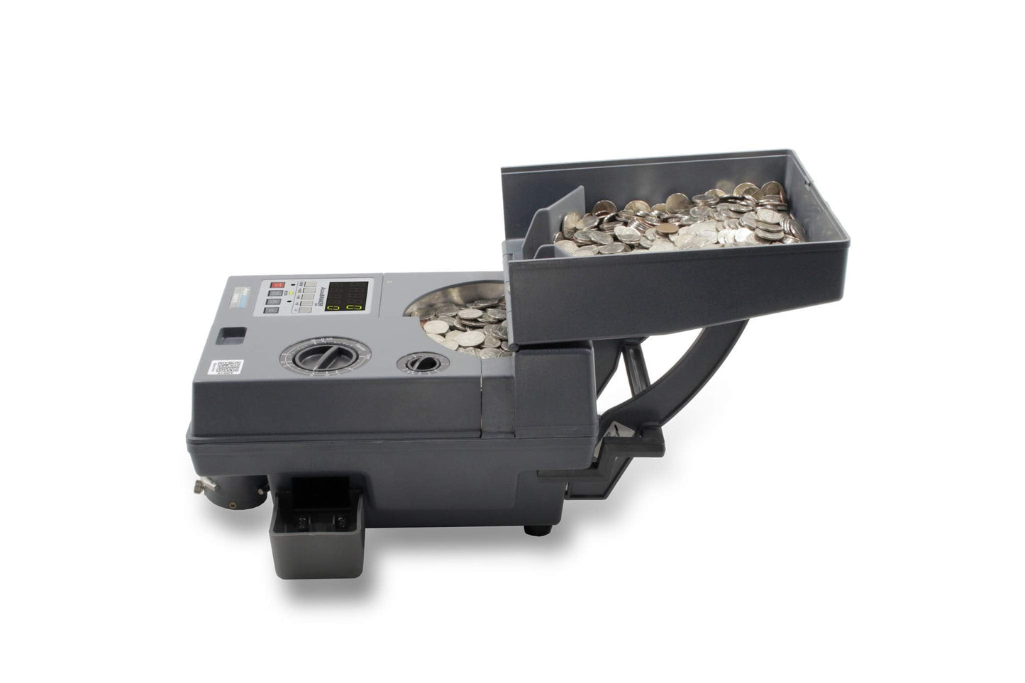 AccuBANKER AB610 USD Coin Counter, Token Counter, International Coins Counter, Speeds of 2,000 Coins/Min, Hopper Capacity 4000 Coins