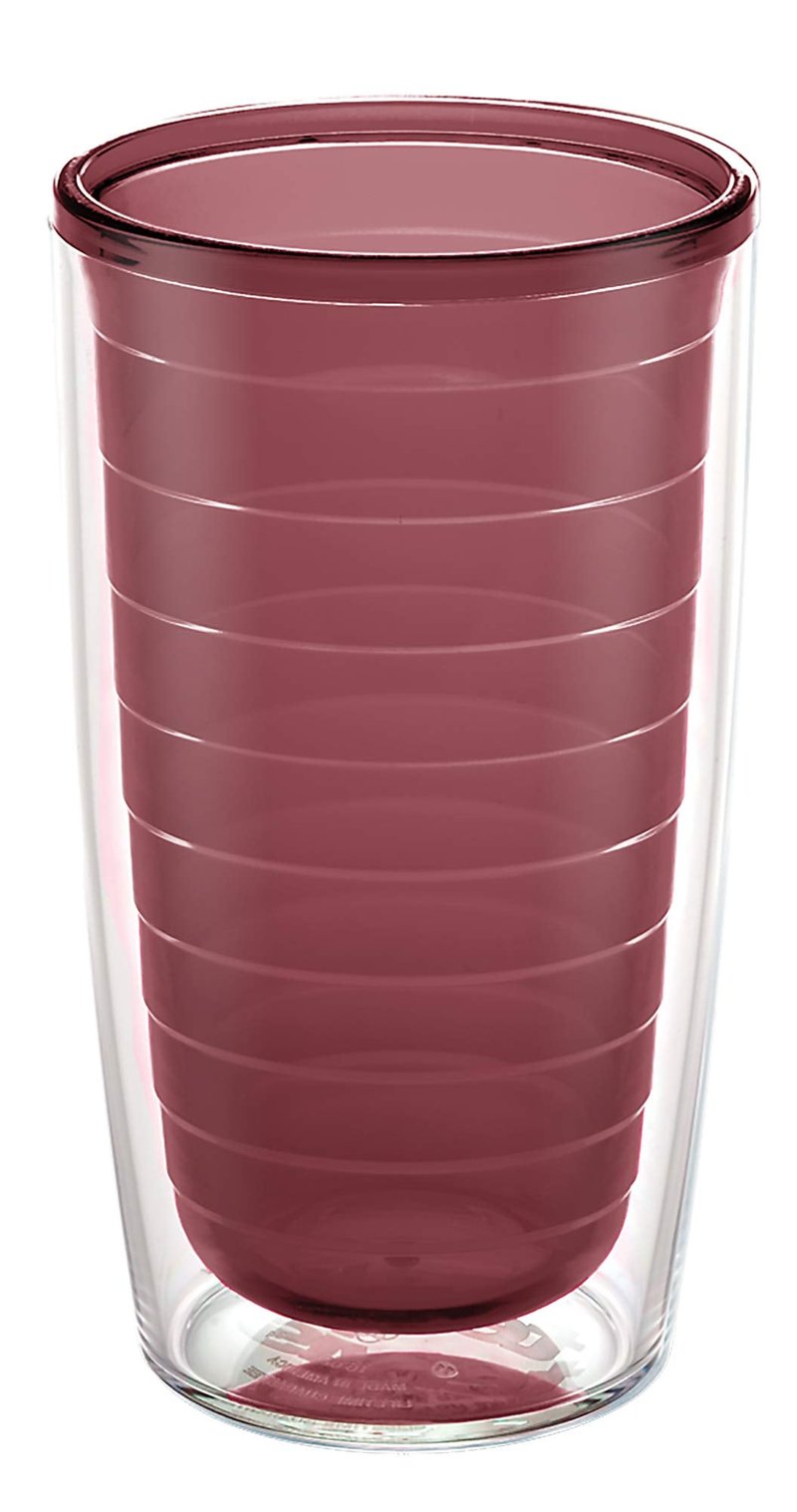 Tervis Clear & Colorful Tabletop Made in USA Double Walled Insulated Tumbler Travel Cup Keeps Drinks Cold & Hot, 16oz, Elderberry Wild
