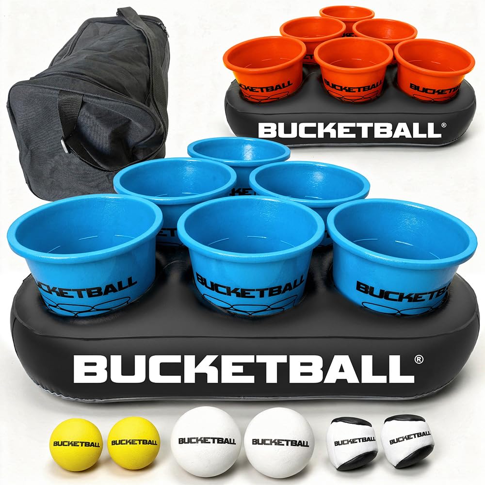 BucketBall | Beach Edition Party Pack | Ultimate Beach, Pool, Yard, Camping, Tailgate, BBQ, Lawn, Water, Indoor, Outdoor Game
