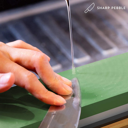 Sharp Pebble Knife Sharpening Stones Kit with 400/1000 and 3000/8000 Grit with Flattening Stone
