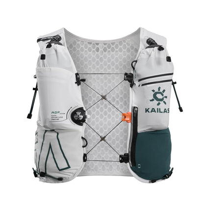 KAILAS FUGA AIR 8 Ⅳ Running Hydration Vest Hydration Pack Lightweight with Two TPU Water Bladders for Women Men Trail Cycling Hiking Pure White/Cyan Blue L