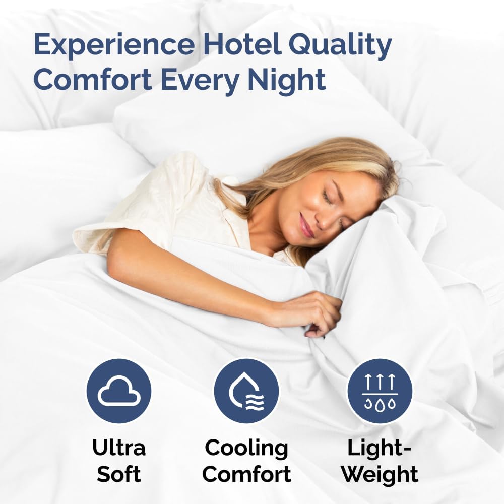 King Pillow Cases by [Brand Name] - Ultra Soft Hotel Quality Covers | Wrinkle-Free & Fade Resistant - 2 Piece Set in White