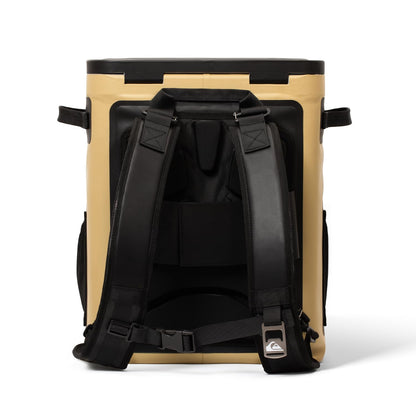 Quiksilver Zipperless Backpack Cooler 30L, Holds 36 Cans, 48 Hour Insulation, Leakproof & Waterproof Design, Heavy Duty TPU, IPX7, Padded Straps, Kangaroo Pockets, Bottle Opener (Cornstalk)