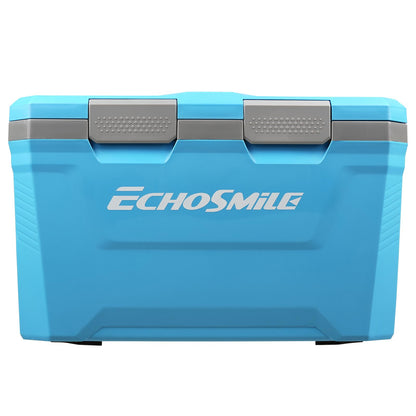EchoSmile 35 Quart Insulated Cooler, Outdoor Portable Hard Cooler Ice Chest Box w/ 2 Cup Holders, Drain Plug, Bottle Opener, 3-Day Ice Retention for Camping, Beach, and Picnic,Blue