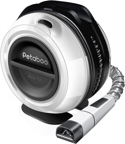 petaboo Cordless Dog Grooming Vacuum, Pet Grooming Kit with Clippers Nail Grinder,Low Noise,Dog Vacuum for Shedding Grooming for Home Outdoor Car (Black5-IN-1)