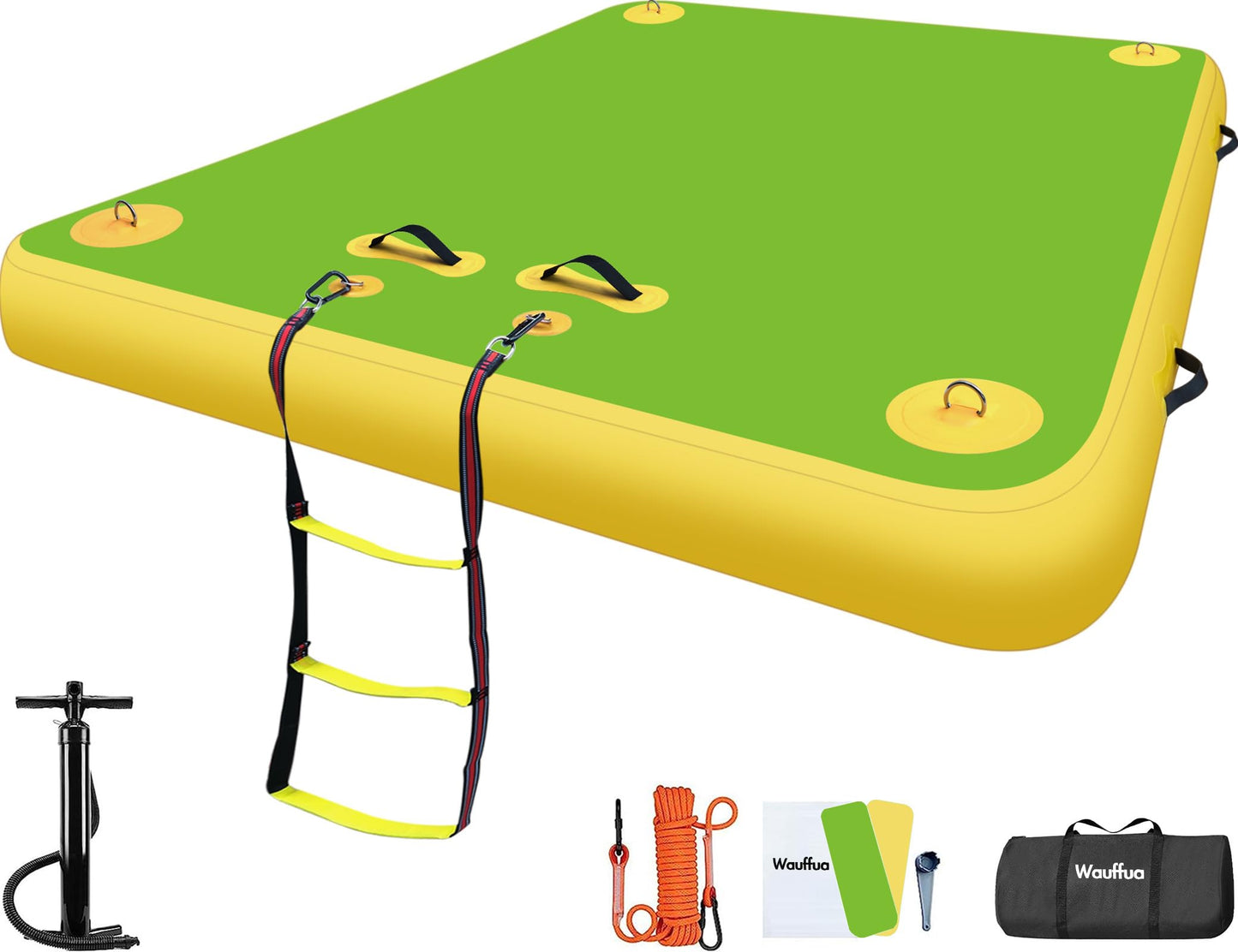 Inflatable Floating Dock for Lakes, Thick and Extra Wide Lake Floats for Adults, Non-Slip Air Dock Platform with Portable Carrying Bag, Floating Platform Island for Pool Beach Ocean