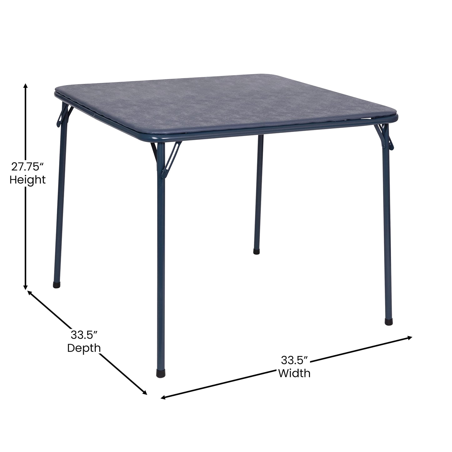 Flash Furniture Madison 5-Piece Folding Card Table and Chairs Set, Portable Event Table and Chairs Set for Indoor and Outdoor Gatherings, Navy