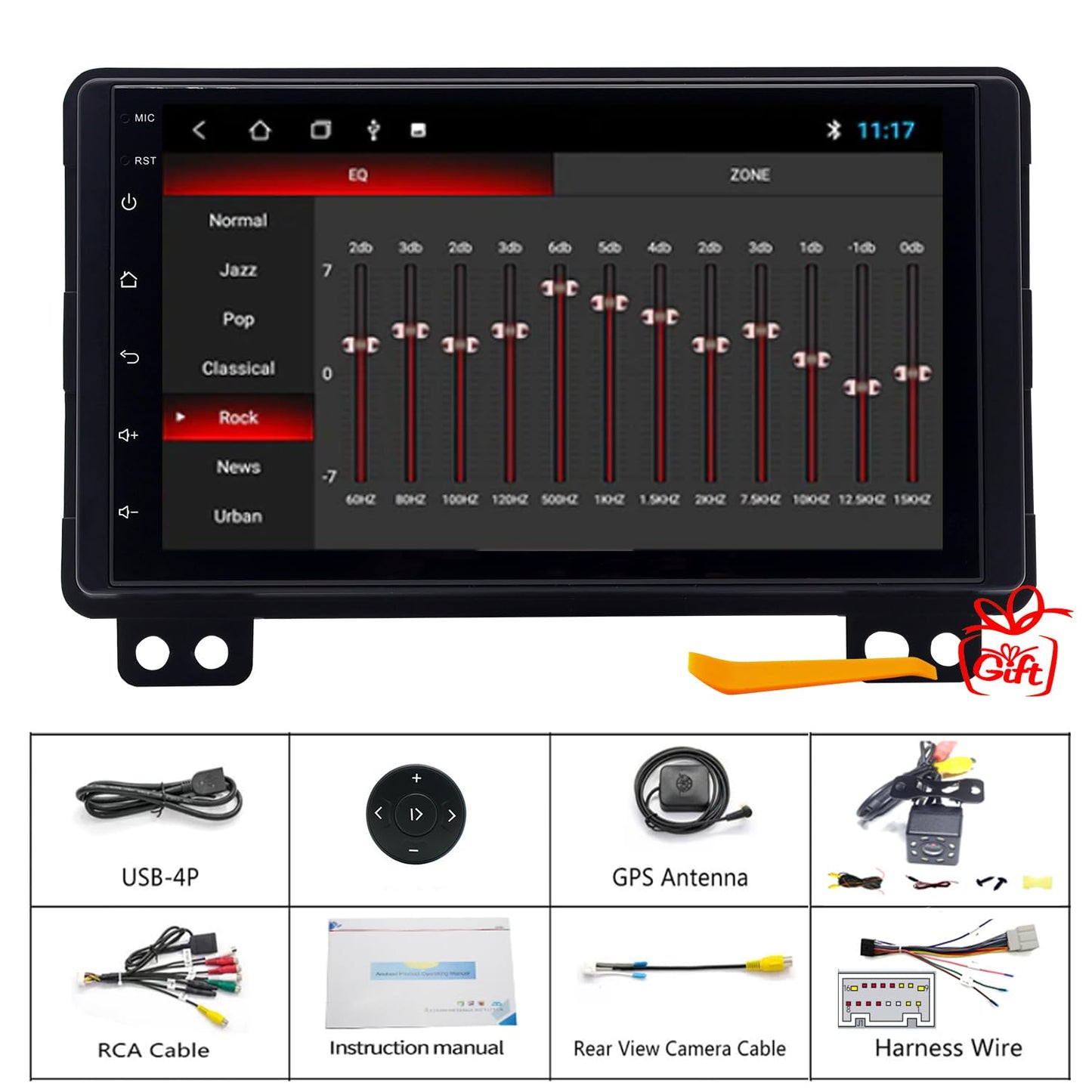 8-Core CPU Radio Upgrade for Ford Mustang 2001-2004,Explorer 2002-2005,Expedition 2003-2006,IPS Touch Screen CarPlay Android Auto Ready,Free Back Camera