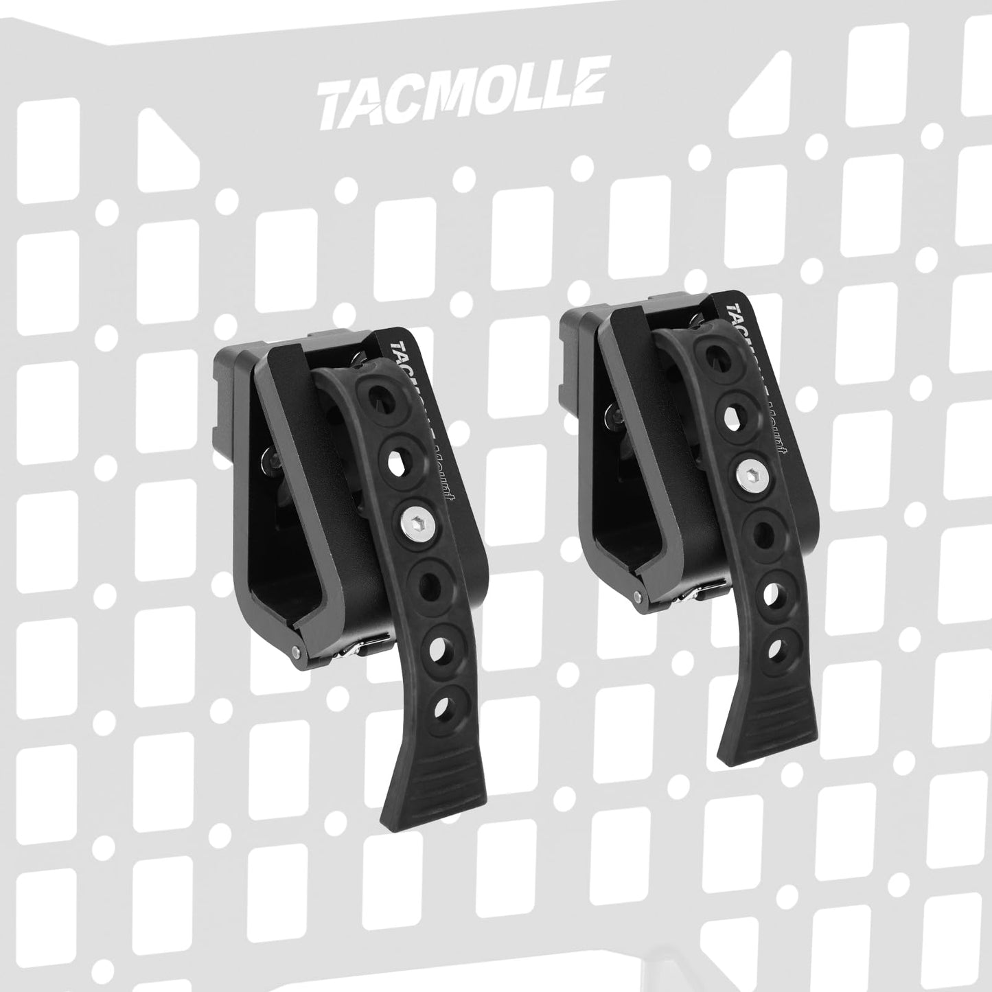 TACMOLLE 2-Pack Gun Rack with Portable Tactical Rigid MOLLE Panel