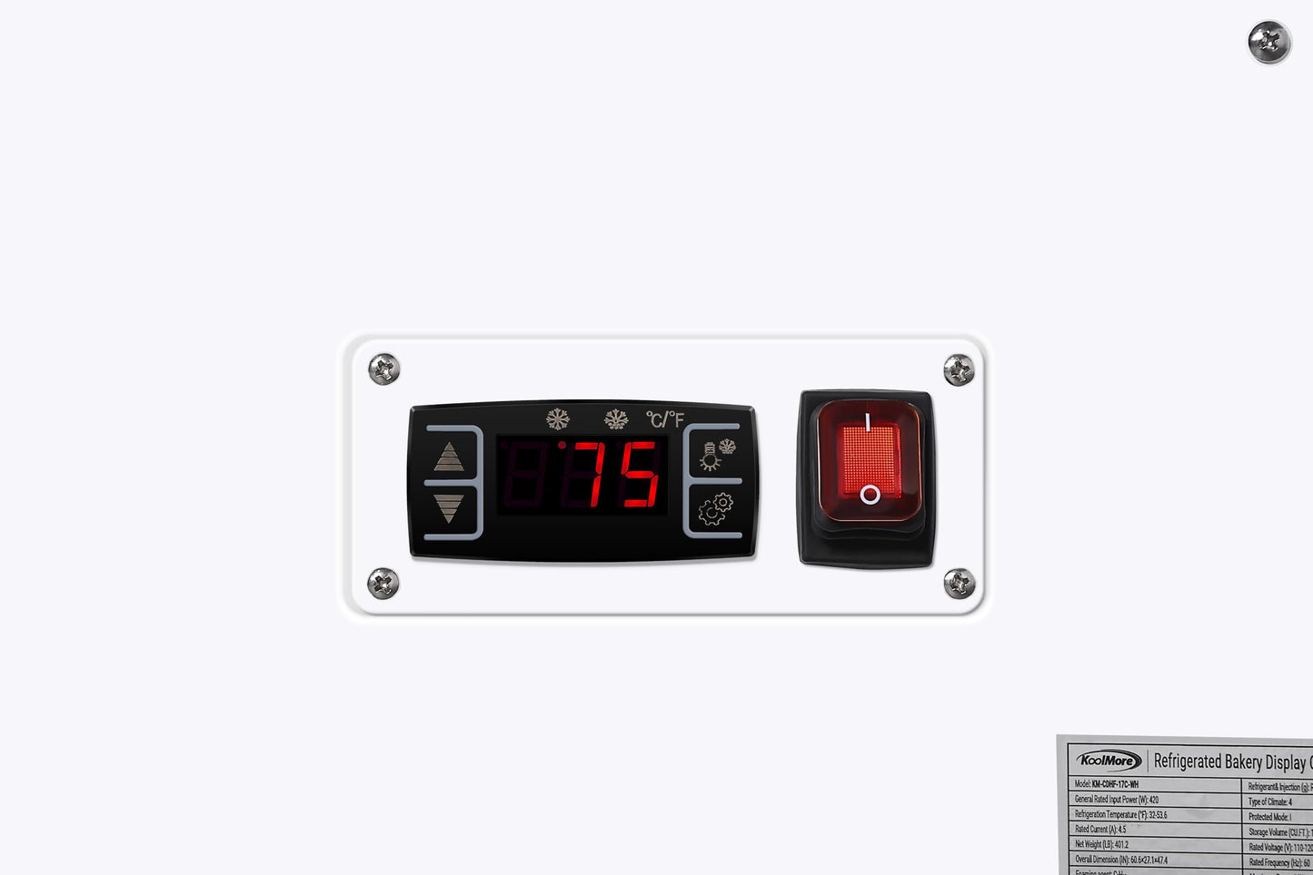 KoolMore 60 in. Refrigerated Bakery Display Case, 17.6 cu. ft. in White (KM-CDHF-17C-WH)