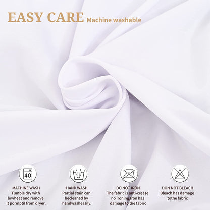 REWOMC 6 Packs Round Cocktail Table Skirt 24"x 43" Spandex Stretch Cocktail Tablecloth with Wavy Drapes, White Spandex Fitted High Top Table Covers for Wedding Bar Party Birthday Banquet Tables