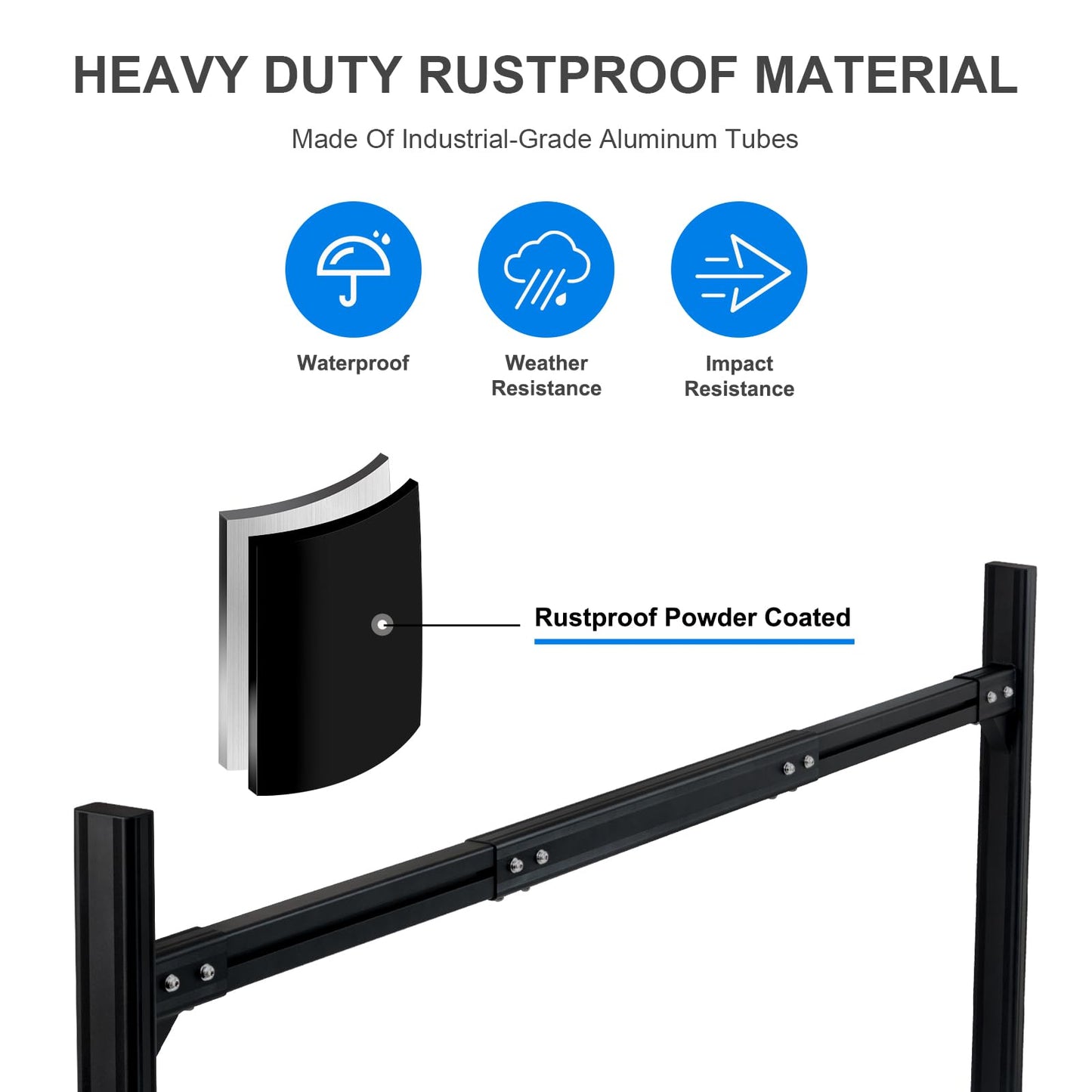 LMYYGOO Universal Adjustable Truck Ladder Rack Fits 62-80 Inch Pickup Beds (F-150, Silverado, RAM, Toyota Tundra) & Open/Enclosed Trailers, 800 LB Heavy Duty Rack for Ladders, Pipes, Kayak