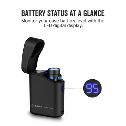 OLIGHT Baton4 Premium Edition EDC Flashlights 1300 Lumens with Type-C Charging Box, Powered by Rechargeable Battery, Small Bright Light IPX8 Waterproof for Emergencies, Outdoors (Black)