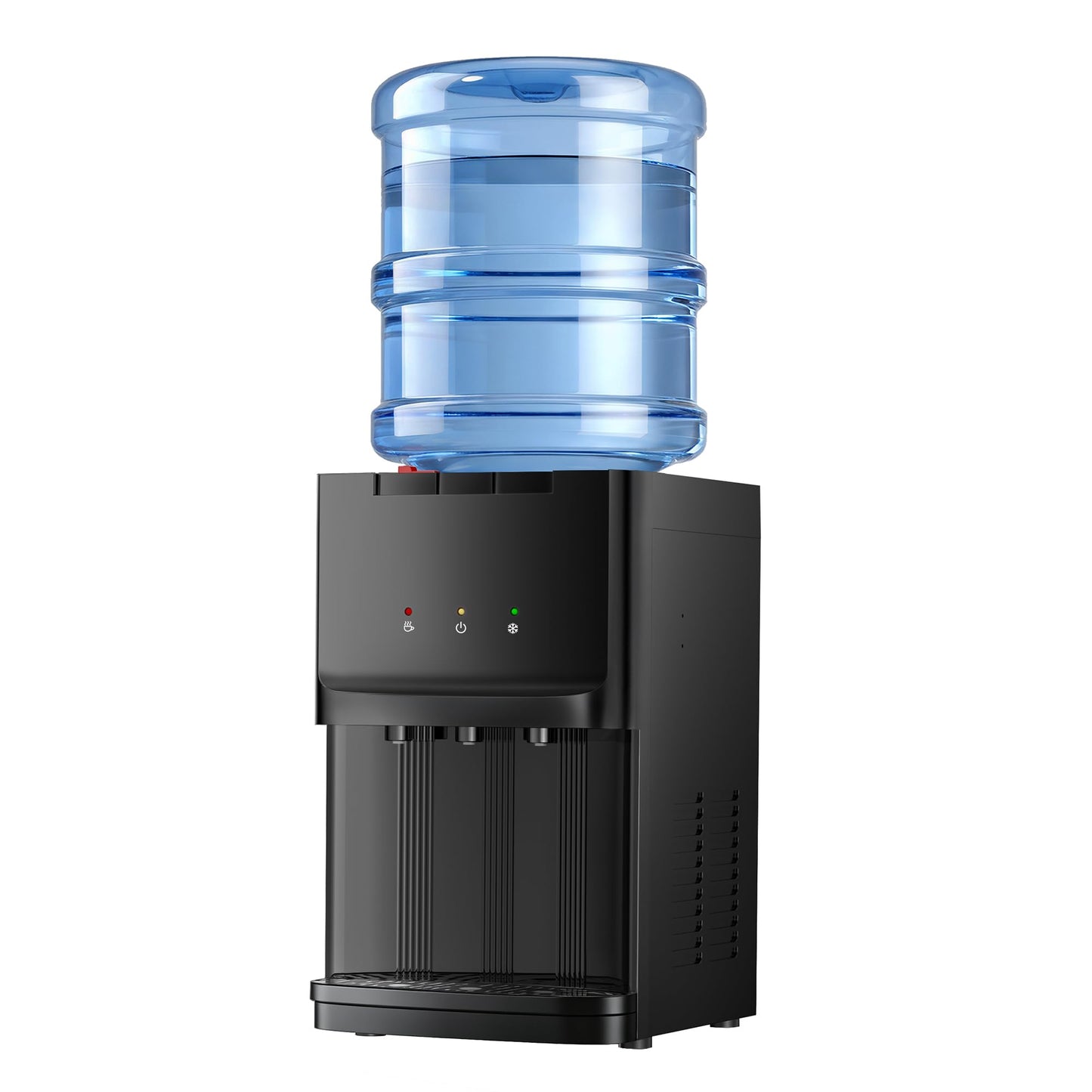 Euhomy Top Load Water Dispenser for 3 or 5 Gallon Bottles, Countertop Water Cooler with 3 Temperatures, Hot & Cold Water with Child Safety Lock, for Home, Office, Kitchen