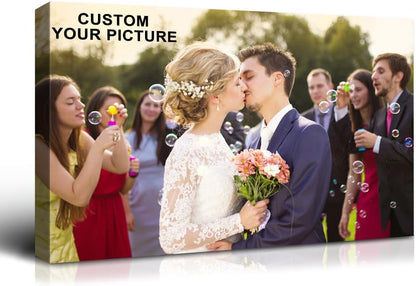 Wewejia Custom Canvas Prints - Personalized Photo Art for Weddings & Family | 36x24 Inch Easy to Hang