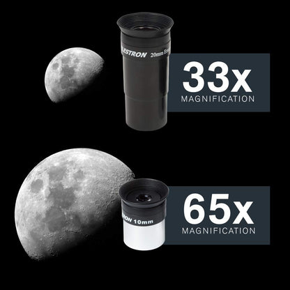 Celestron – AstroMaster 130EQ–MD Newtonian Reflector Telescope for Beginners – Aluminized Mirror – Motor Drive to Track Stars – Adjustable Tripod – Includes Eyepieces Plus Astronomy Software Package