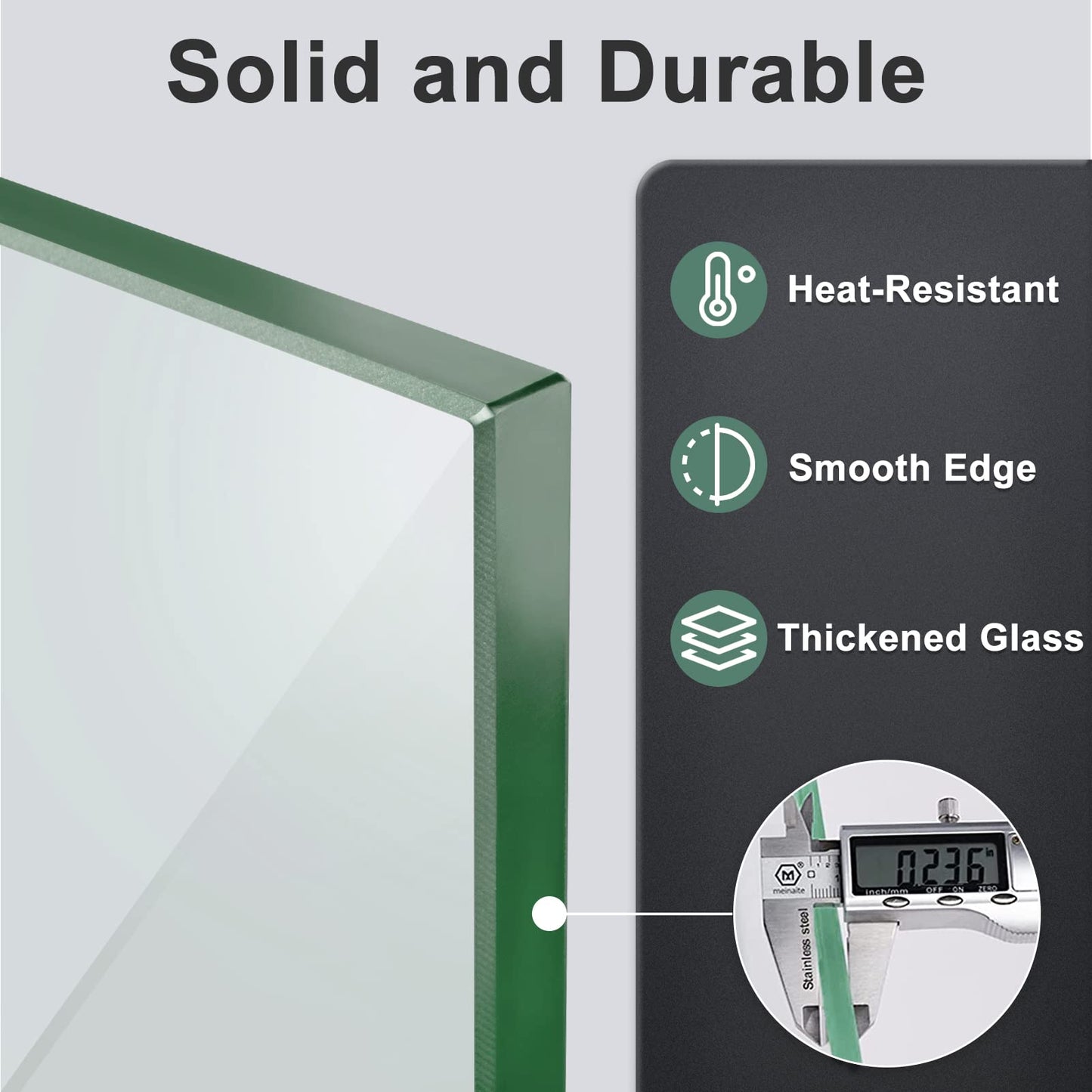 GASPRO 38.5 x 7.5 Inch Glass Wind Guard for Rectangular Fire Pit Table, Thick and Sturdy Tempered Glass Panel with Hard Aluminum Corner Bracket & Rubber Feet, Easy to Assemble