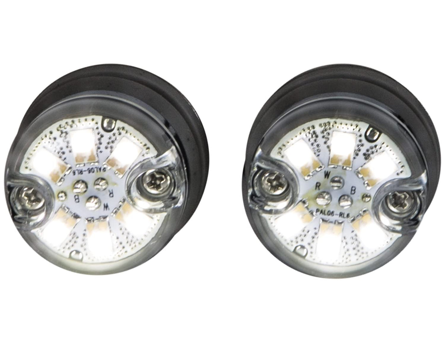 Buyers Products 8891326 Push-On LED Hideaway Strobe Light Kit, 6 High-Intensity LEDs, Amber Warning Light, 19 Flash Patterns, Sync Up to 8 Heads, Headlight & Taillight Install, Work & Utility Trucks