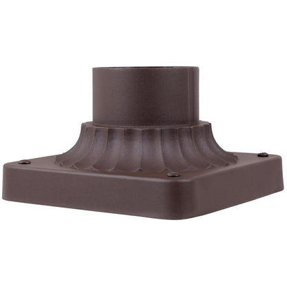 DESIGNERS FOUNTAIN Outdoor Post Light Base, 5.75 Inch Pier Mount, Cast Aluminum, Oil Rubbed Bronze, Model 1916-ORB