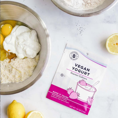 Cultures for Health Vegan Yogurt Starter Culture | 4 Direct-Set Packets | DIY Dairy-Free Yogurt from Plant Milks | Probiotic for Gut Health