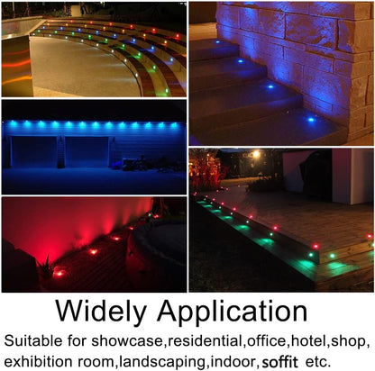 Smart WiFi LED Deck Lights 30 Pack, APP Control RGB Outdoor Lighting for Patio Deck Steps Landscape, Φ1.22" Low Voltage 12V Recessed Deck Lights Waterproof IP67,Compatible with Alexa/Google Home