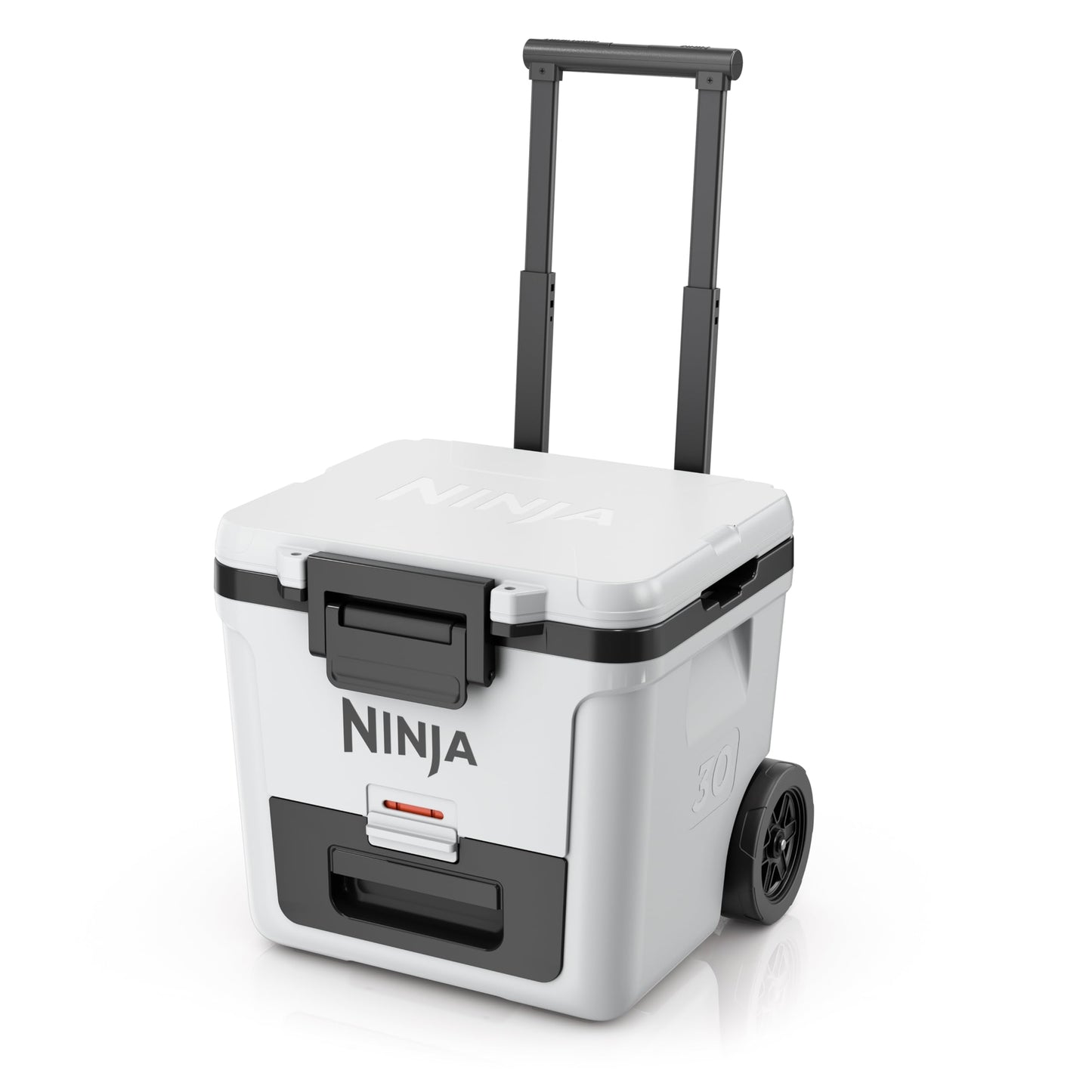 Ninja | Cooler | FrostVault 30QT Cooler with Wheels | Insulated with Temp Dry Storage Drawer | Keeps Ice Cold for Days | for the Beach, Camping, Picnics & More | Cloud White | FB230WH