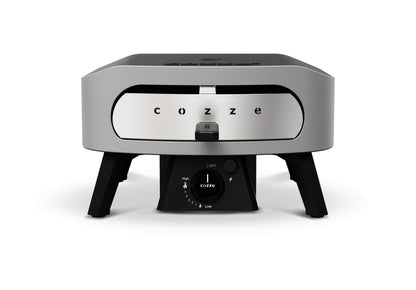 Cozze 13" Classic Portable Outdoor Pizza Oven - Fire & Stonebaked 13 Inch Pizzas in 60 Seconds - 28mbar Propane Gas Oven, Oven Door, Cordierite Pizza Stone, Built-in Thermometer, Gas Hose & Regulator