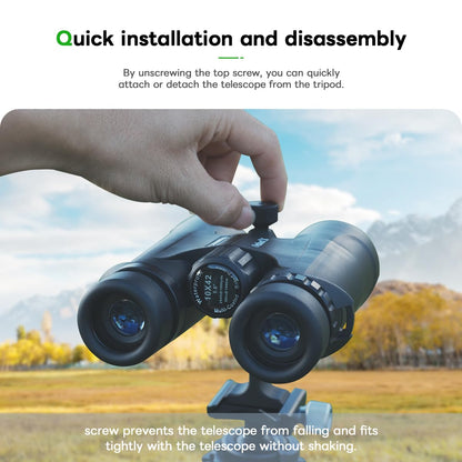 FANAUE Hunting Tripod Quick Release Plate Features Arca Swiss Dovetail Mount Carbon Fiber Tripod Binocular Tripod Adapter with 1/4-20" Thread for Bird Watching, Hunting, Astronomy, Animal Observation.
