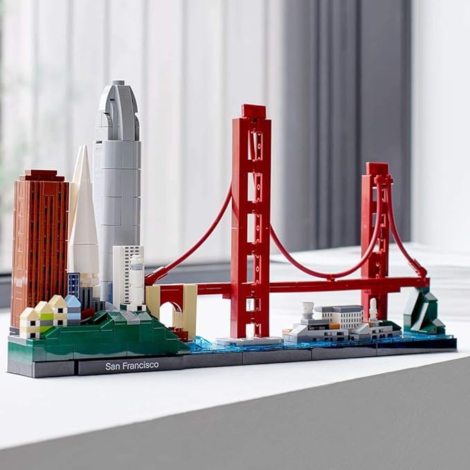 LEGO Architecture Skyline Collection 21043 San Francisco Building Kit Includes Alcatraz Model Golden Gate Bridge and Other San Francisco Architectural Landmarks (565 Pieces)