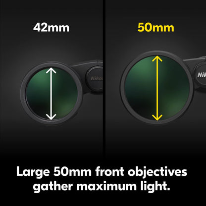 Nikon Monarch M5 10x50 Binocular | High-Magnification Waterproof Fogproof Rubber-Armored 50mm Objective Binocular with ED Glass Multilayer-Coated Lenses | Wildlife Nature Observation Optic