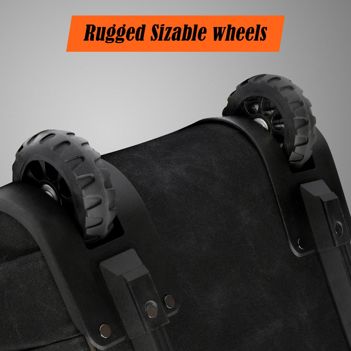 WELKINLAND 48Pockets Tool Bags With Wheels, 22Inch Rolling Tool Bag, Waxed Canvas Tools Bag Rolling Heavy Duty, Large Roll Tote For HVAC, Technician Rolling Tool Bag, Rolling Electrical Tools Bag