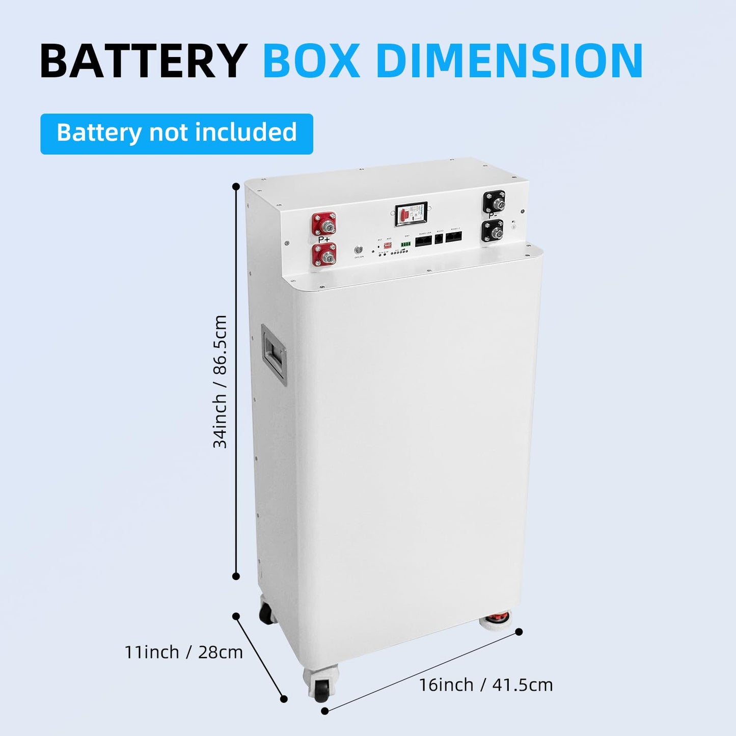 HiXiMi LiFePO4 Battery Box DIY 48V 280Ah 15kwh 51.2V 314Ah 330Ah Lithium Iron Pack Metal case,with 200A JK BMS and Other Accessories,for Off Grid,Backup Power,Home Storage(Batteries not Included)