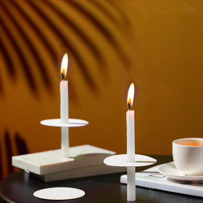 MTLEE 150 Set Church Candles with Drip Protectors, Shabbat Vigil Votive Memorial Pillar Candles for Devotional Vigil Service, White, Unscented, 0.47 D x 4.72 H