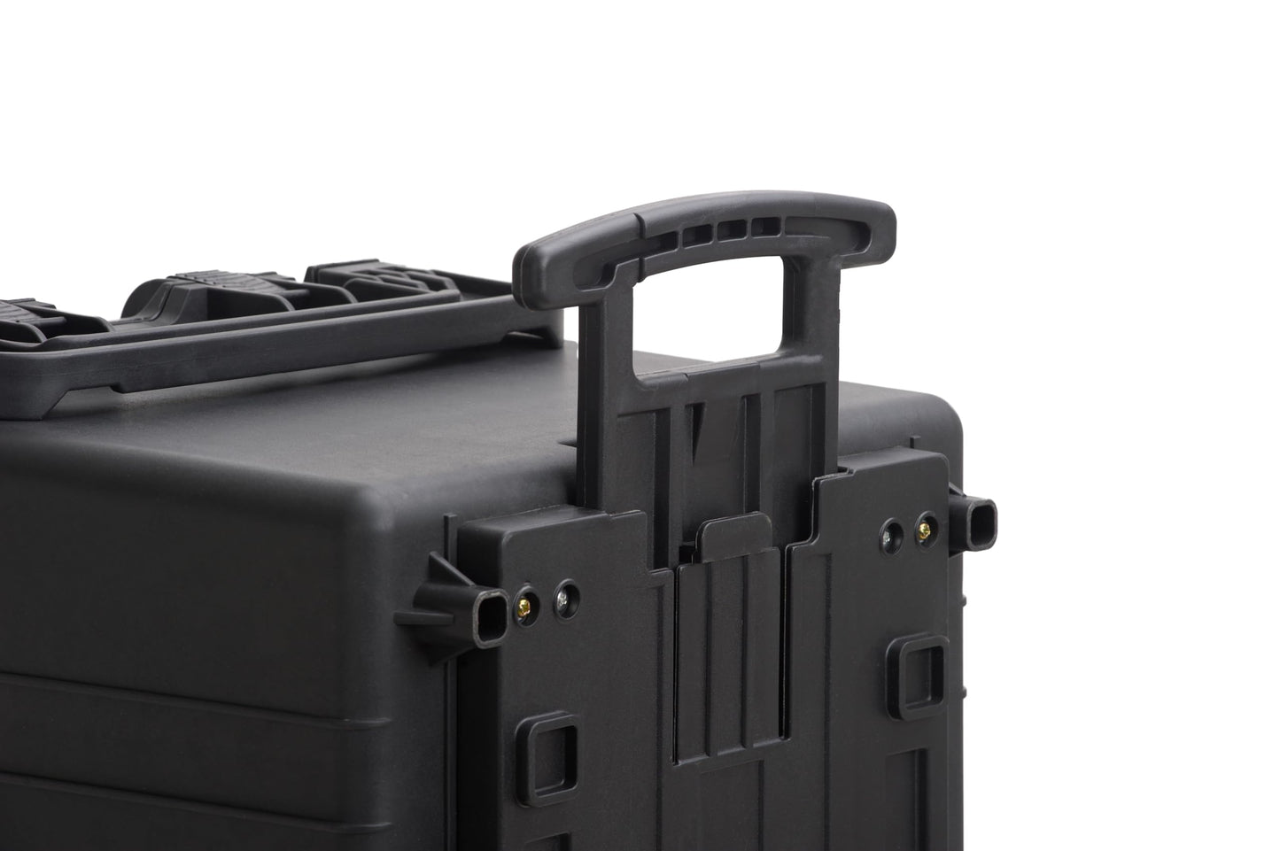 MEIJIA Portable Rolling Waterproof Protective Case,Hard Compact Case With Retractable Pull Handle And Wheels,Customizable Fit Foam Inserted,Elegant Black, 31.02" X19.41" X17.71"