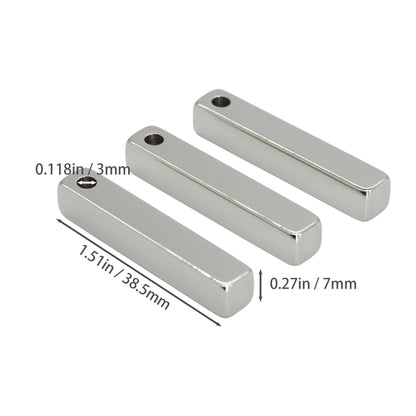 StayMax Rectangle Bar Engraving Blanks Stainless Steel Engraving Blank 10 Pack