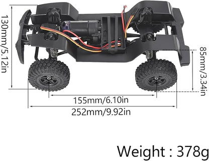 for TRX4M 155mm 6.10in Wheelbase Assembled Frame Chassis Front Rear Axles Gearbox for 1/18 AX-8560 Rc Crawler TRX4-M Bronco Defender