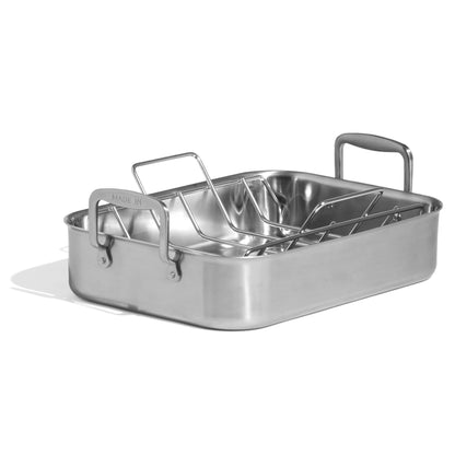 Made In Cookware | Stainless Clad Roasting Pan | 3-Ply Stainless Clad | Professional Cookware | Crafted in Thailand
