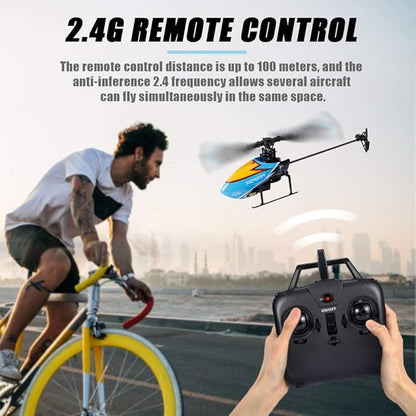 GoolRC C129 RC Helicopter 4 Channel 2.4Ghz Remote Control Helicopter with 6-Axis Gyro Aileronless RC Aircraft with Altitude Hold Landing Pad and 2 Batteries (Orange)