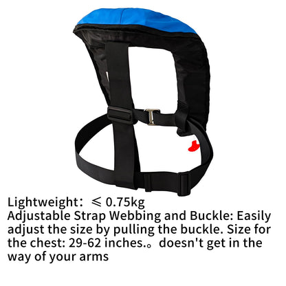 Manual Inflatable Life Jacket,Life Vest for Adult,Preserver PFD for Adults,Supports Weight up to 330 pounds (GREEN-716)